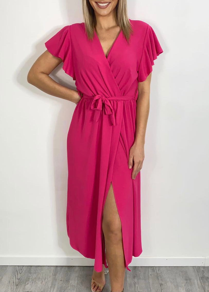 Elvira pink sommer kjole ☀️
