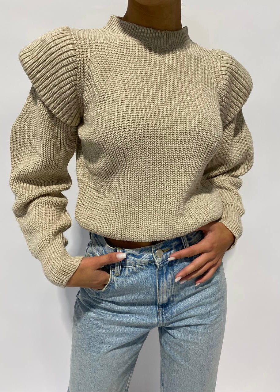 Selene beige strik sweater