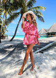 Arely romantic pink playsuit