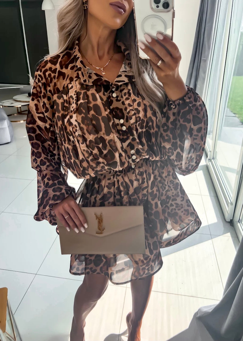 Aubrey leopard love kjole