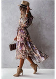 Kate autumn kjole med print